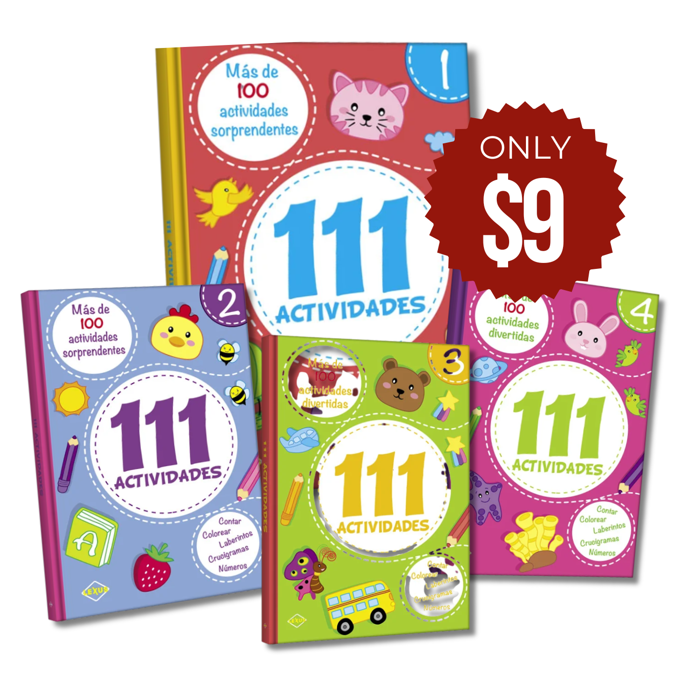 Pack 111 Actividades | Colección Completa (4 Libros)