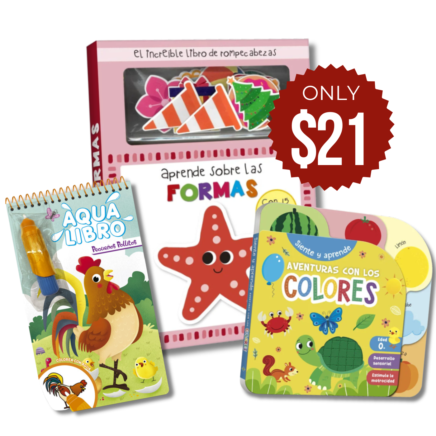 Pack de Estimulación | Colección Sensorial y Educativa (3 Libros)